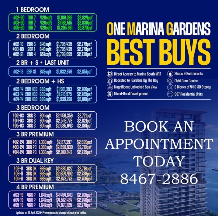 One-Marina-Gardens-Price-List